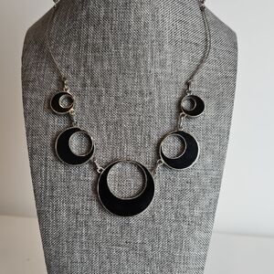 Elegant Black and Silver Necklace